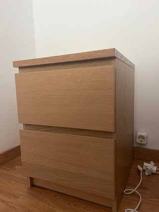 2 Comodini Ikea in legno e bambù