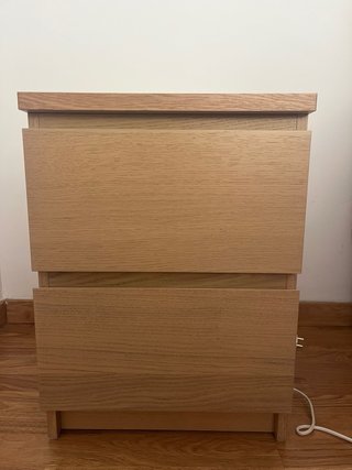 2 Comodini Ikea in legno e bambù