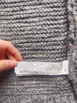 Cárdigan Zara Gris Talla M