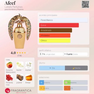 Lattafa Afeef Perfume Dorado con Pavos Reales