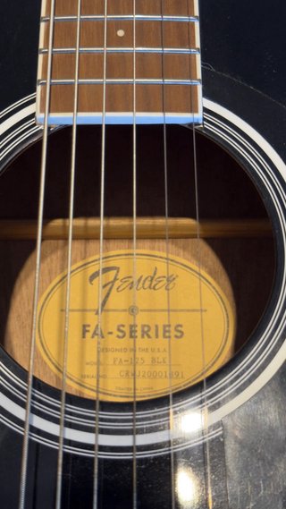 Guitarra Acústica Fender FA-125 Negra