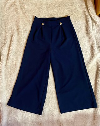 Pantalones anchos azul marino