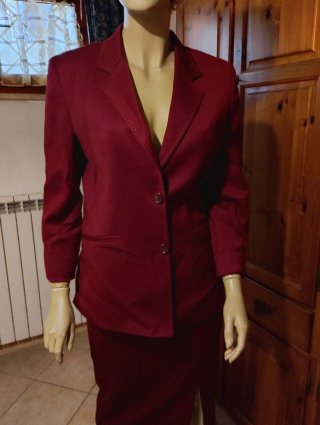 Completo donna manica 3/4 bordeaux