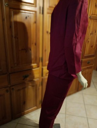 Completo donna manica 3/4 bordeaux