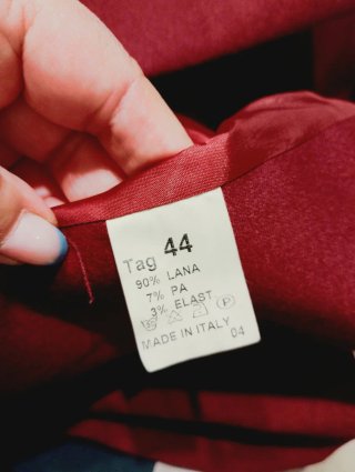 Completo donna manica 3/4 bordeaux