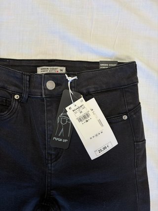 Vaqueros negros pitillo, Green Coast - Talla 36