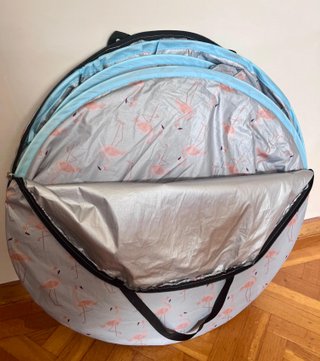 Carpa Playa plegable Flying Tiger Azul/Plateado