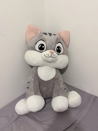 Peluche Gatto Gigante grigio/bianco