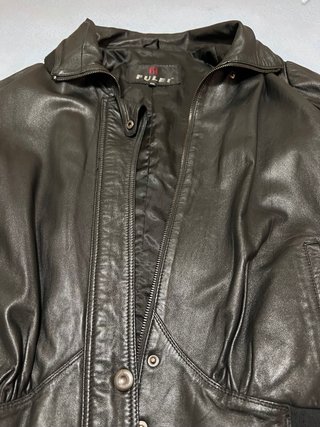 Cazadora Piel Negra Mujer Talla M