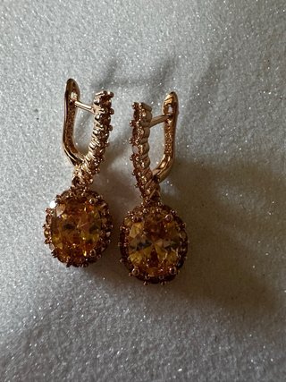 Orecchini Topazio Imperiale oro
