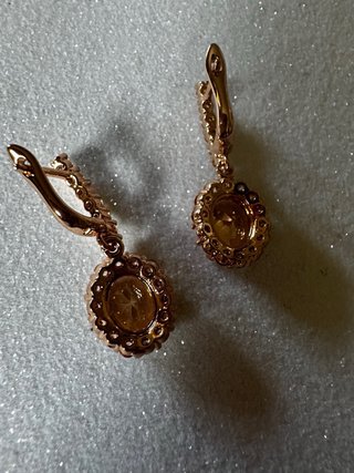 Orecchini Topazio Imperiale oro