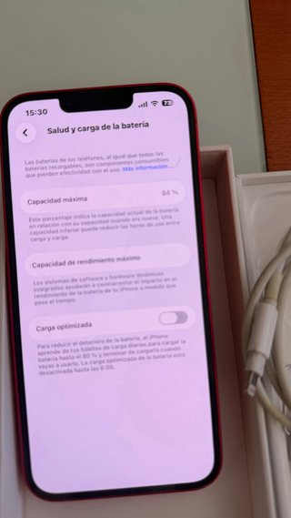 iPhone 14 Rojo 84% Batería