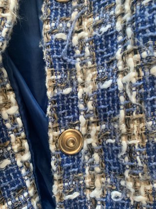 Casaco Tweed Cortefiel Azul Multicolor