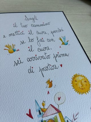 Formella in legno fatta a mano