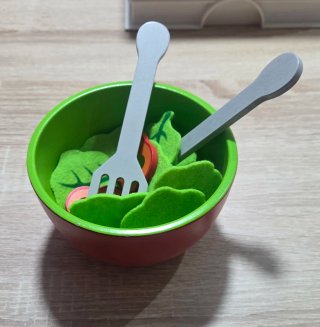 Set ensalada madera juego cocina