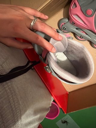 Patines en línea para niña gris y rosa