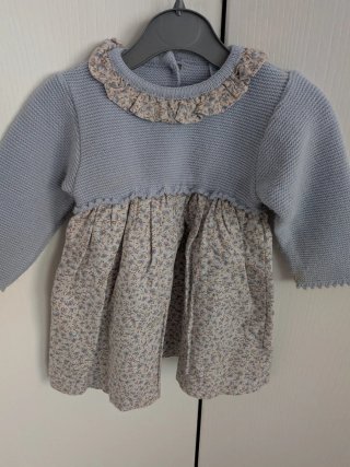 Conjunto niña punto y estampado floral