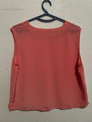 Blusa coral sin mangas Talla M