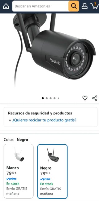 Cámara Vigilancia Reolink WiFi Exterior 5MP Dual B