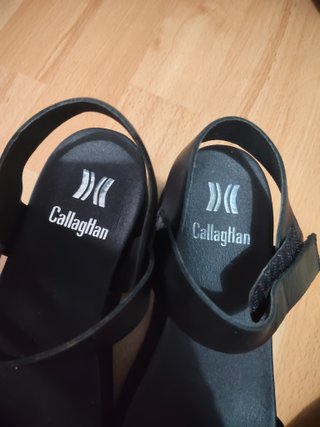 Sandalias Callaghan Cuña Alta Negras