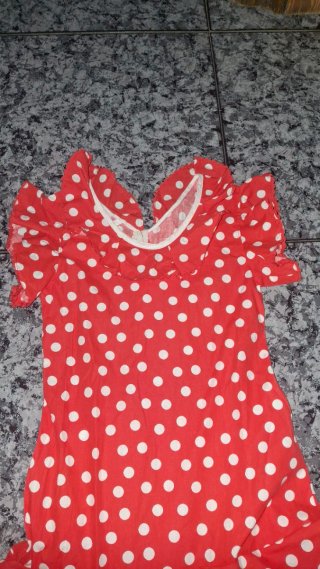 Vestido Flamenca Niña Lunares Rojo