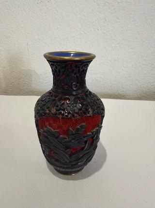 Jarrón Chino Laca Cinabrio