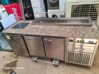 Mesa pizzera refrigerada acero inoxidable