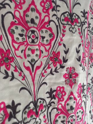 Vestido Blanco bordado XL
