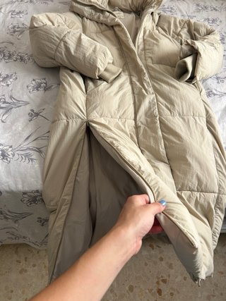 Chaqueta larga Pull&Bear beige Talla XS