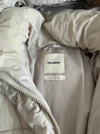Chaqueta larga Pull&Bear beige Talla XS