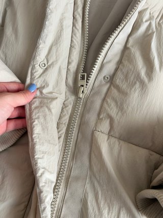 Chaqueta larga Pull&Bear beige Talla XS