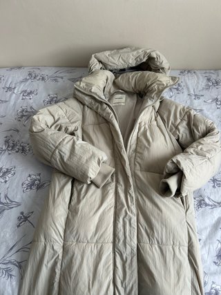 Chaqueta larga Pull&Bear beige Talla XS