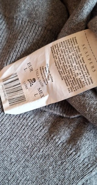 Jersey Scalpers Hombre Gris Talla L