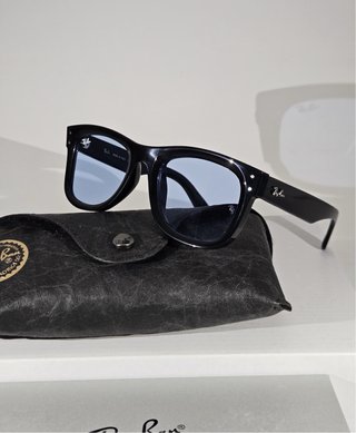 Occhiali Ray Ban Wayfarer Reverse Neri Lenti Blu