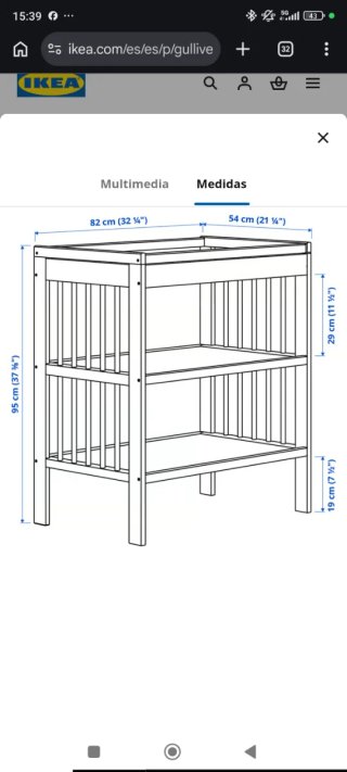 Cambiador Bebé Gulliver Ikea Blanco