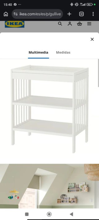 Cambiador Bebé Gulliver Ikea Blanco