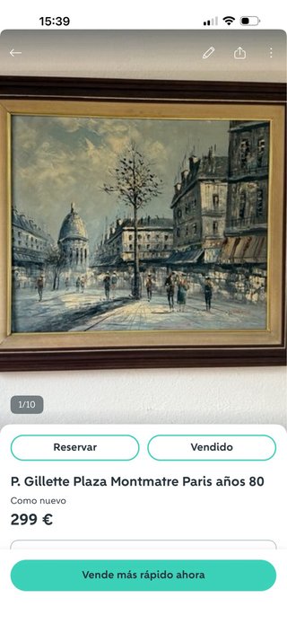 P. Gillette Plaza Montmartre París 80s