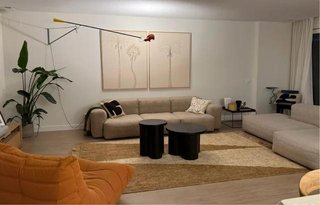 Alfombra Ferm Living Beige y Marrón