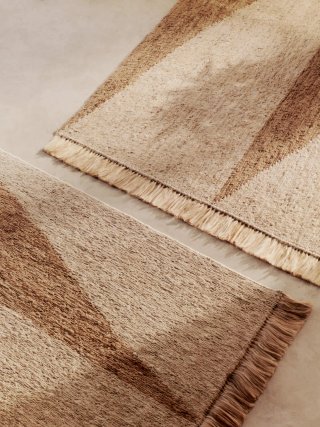 Alfombra Ferm Living Beige y Marrón