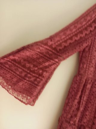 Vestido boho encaje rosa M/L