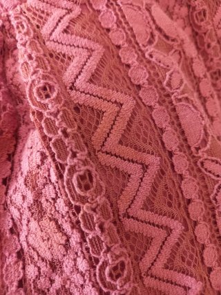 Vestido boho encaje rosa M/L