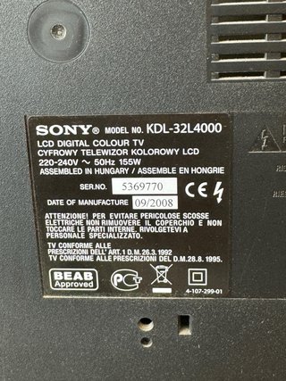 Televisor Sony Bravia Negro + TDT
