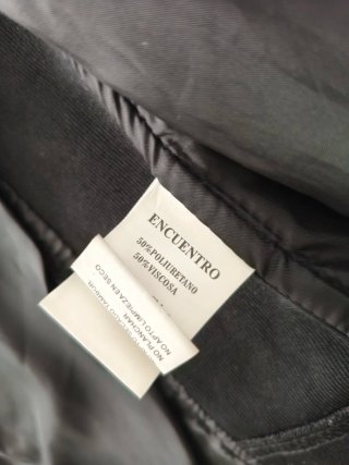 Chaqueta efecto piel negra mujer Talla 38