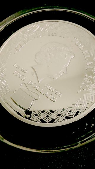 Tokelau 2022 Libra 1 Onza Plata 5 Dollari
