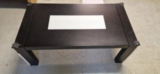 Mesa de centro elevable madera y cristal