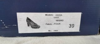 Zapatos de salón negros mujer Talla 39