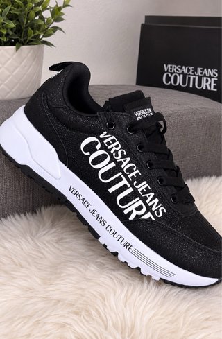 Zapatillas Versace Jeans Couture Negras con brillo