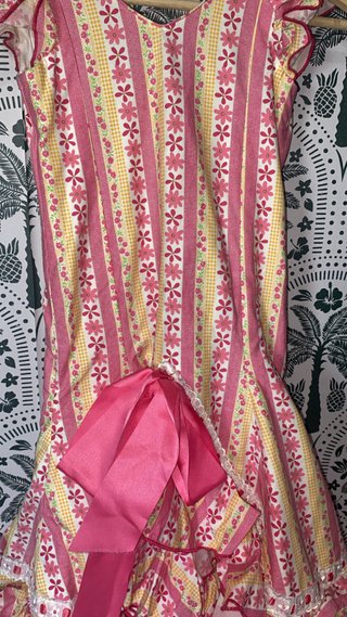 Traje de flamenca niña rosa y amarillo Talla 8/10