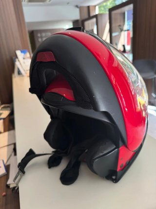 Casco Modular Moto BMW Rojo