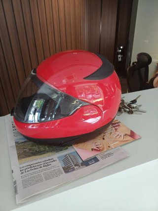 Casco Modular Moto BMW Rojo